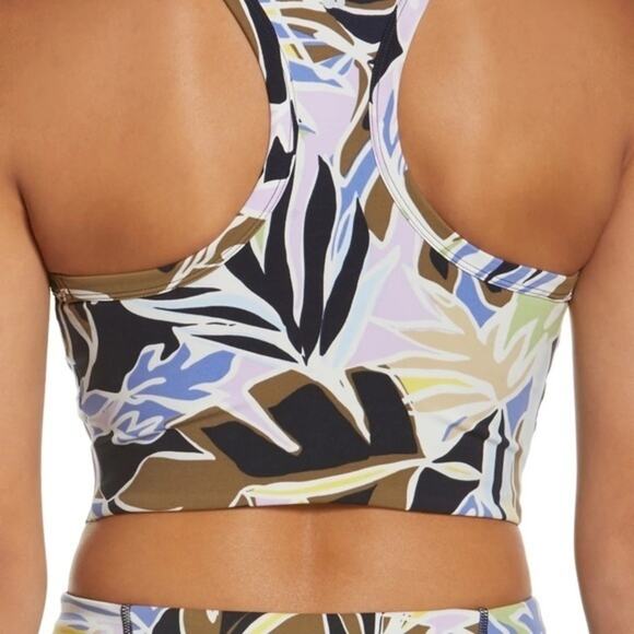 Sweaty Betty Power Frame Racerback Sports Bra in Green Paper Leaf Print XS NWT - Picture 5 of 10